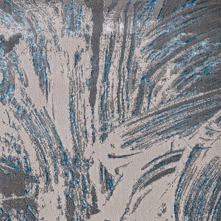 Palacedesigns 63 x 91 in. Silver or Blue Polypropylene or Polyester Rug PA3676654
